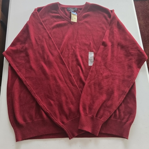 Eddie Bauer Sweater Men XL Red Long Sleeve Crew Neck Knit Gorpcore New - Picture 3 of 10